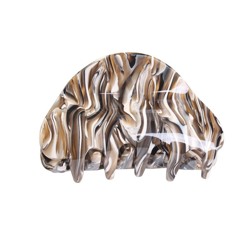 Marbled Print Retro Hair Claw Clip