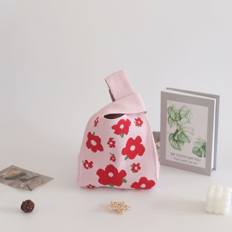 Knitted Tote Bucket Sling Bag