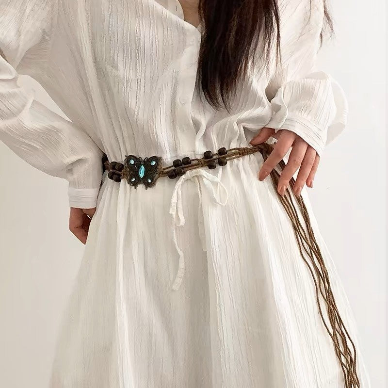 Versatile Woven Long Belt