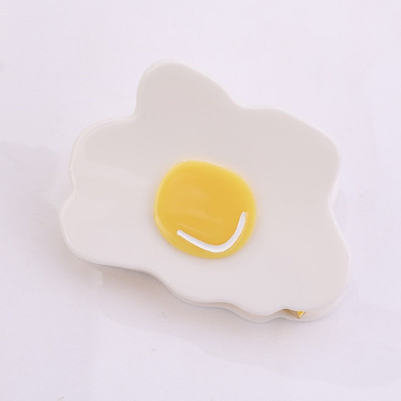 Creative Fried Egg Hair Claw Clip