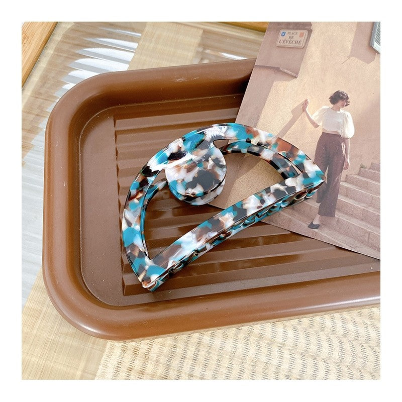 Vintage Cutout Semicircle Hair Claw Clip