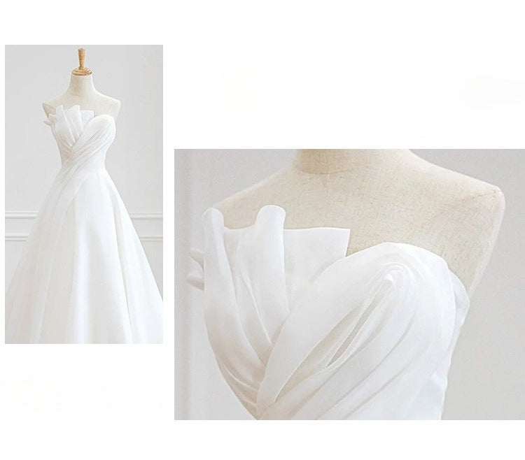 Off-the-Shoulder Mermaid Wedding Dress with Train