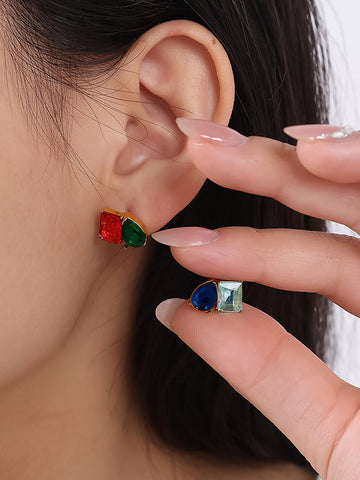 Geometric Rhine Stones Earrings Accessories