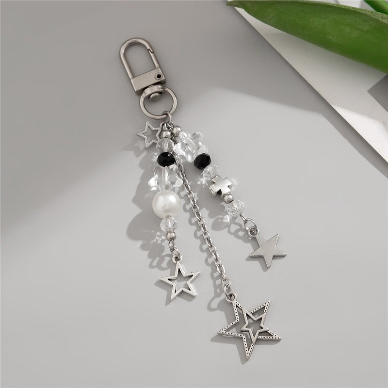 Strawberry Bow Flower Star Keychain Pendant