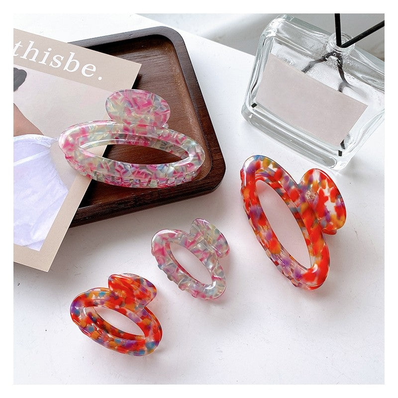 Hollowed Out Oval Hair Claw Clip