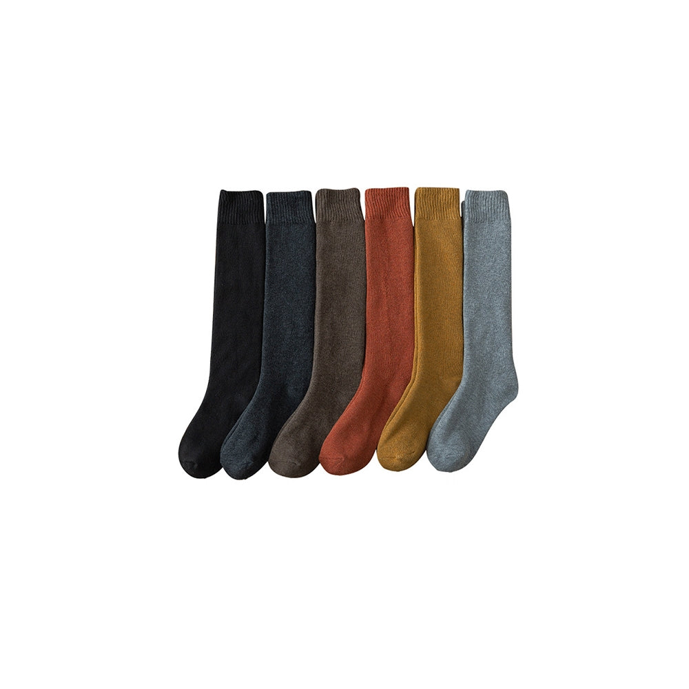 Casual Solid Skinny Sweat-Absorbing Keep Warm Solid Color Socks Accessories