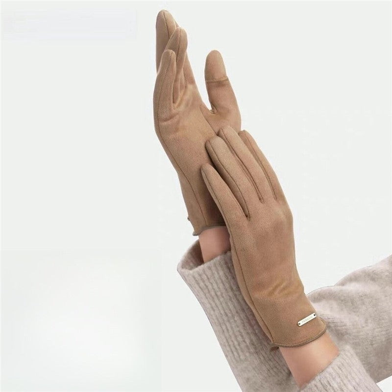 Deer Suede Touchscreen Windproof Gloves