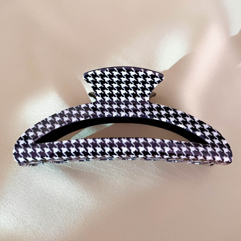 Fashion Checkerboard Houndstooth Hair Claw Clip