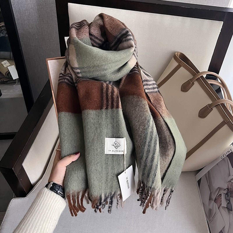 Colorful Printed Fringed Scarf