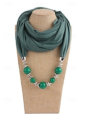 Women's Multicolor Warm Scarf Necklace