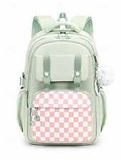 Girls Plaid Backpack for School