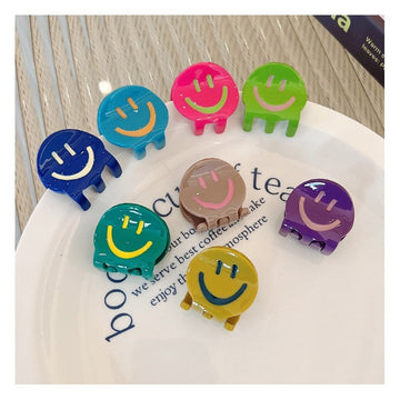 Acrylic Smiley Mini Hair Claw Clip