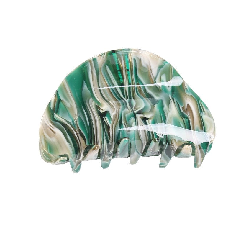 Marbled Print Retro Hair Claw Clip