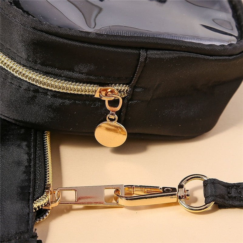 Waterproof PVC Clear Letter Embroidery Makeup Bag