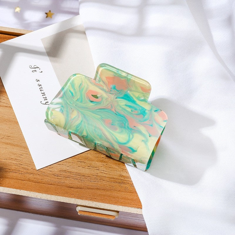 Vintage Pearlescent Acrylic Hair Claw Clip