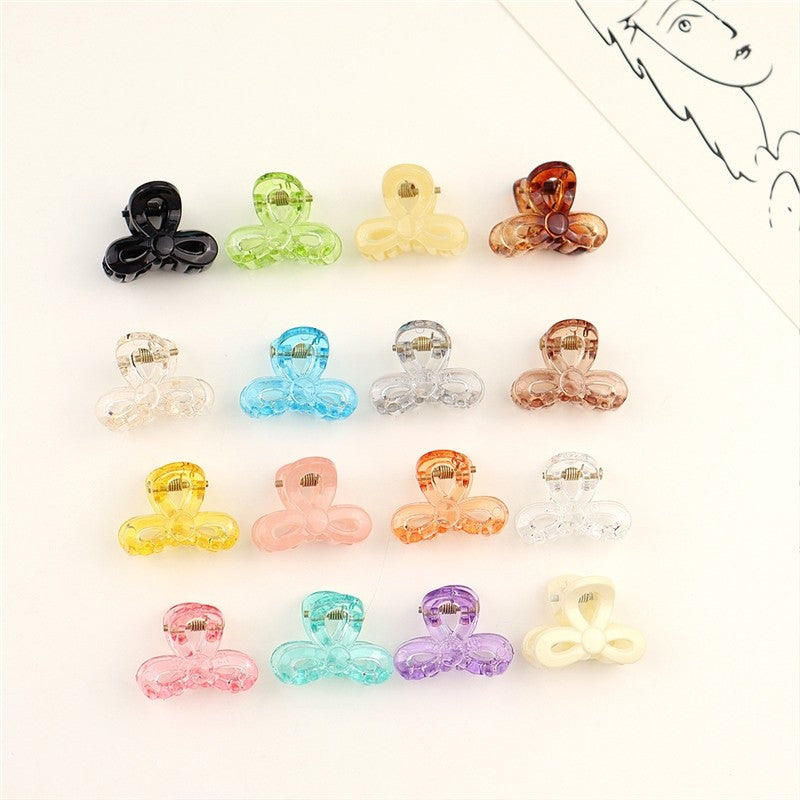 Small Transparent Colored Hair Claw Clip