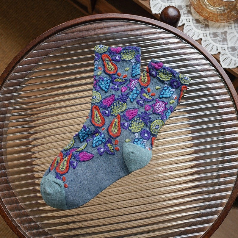 Ethnic Style Jacquard Women's Socks