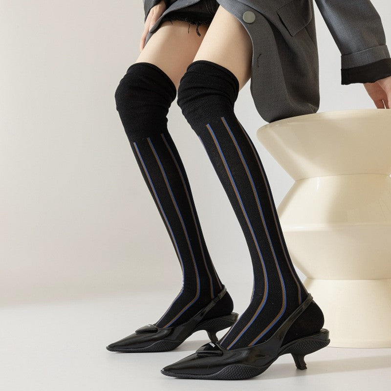 Colorful Striped Over-The-Knee Socks