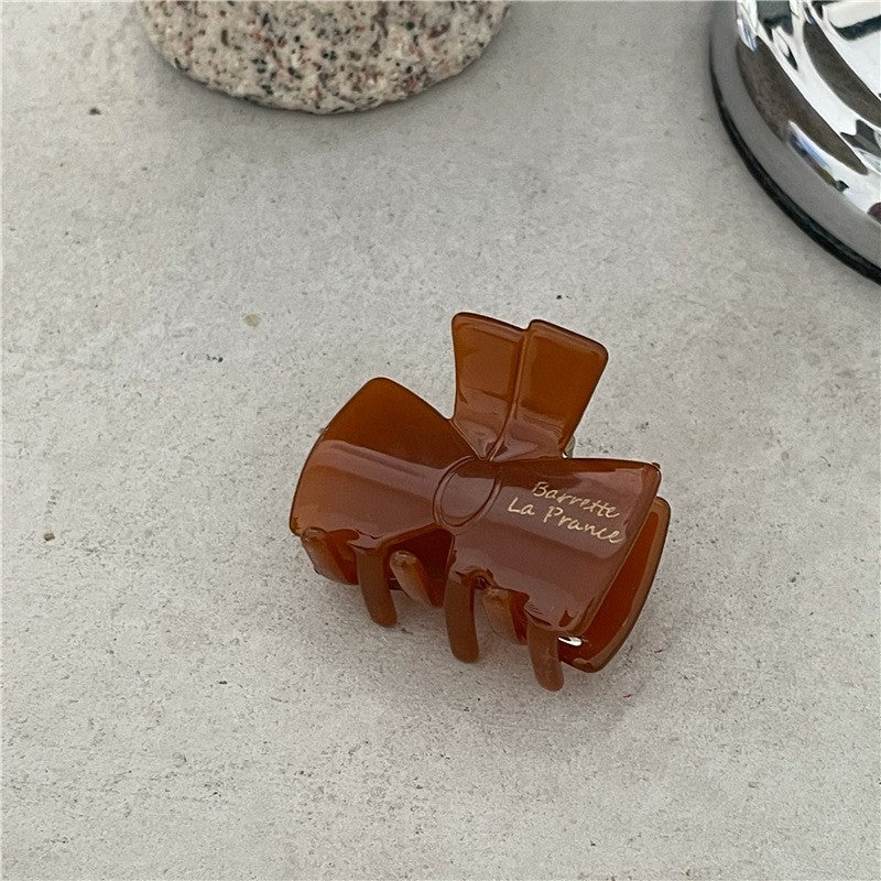 Solid Bow Shaped Hair Claw Clip