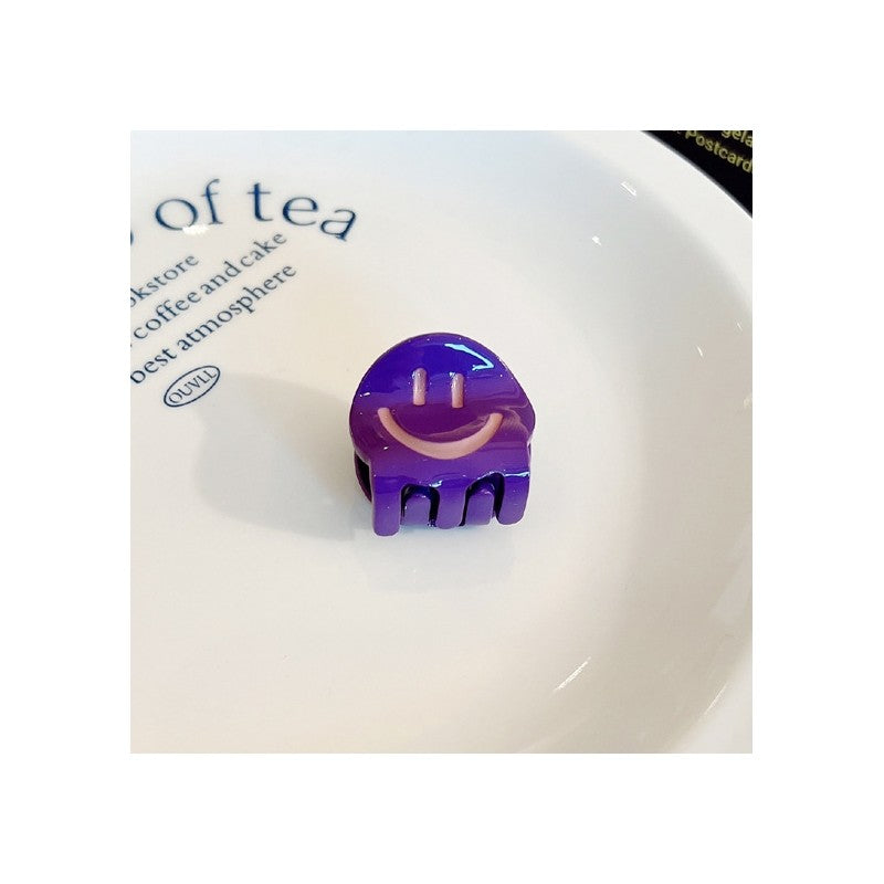Acrylic Smiley Mini Hair Claw Clip
