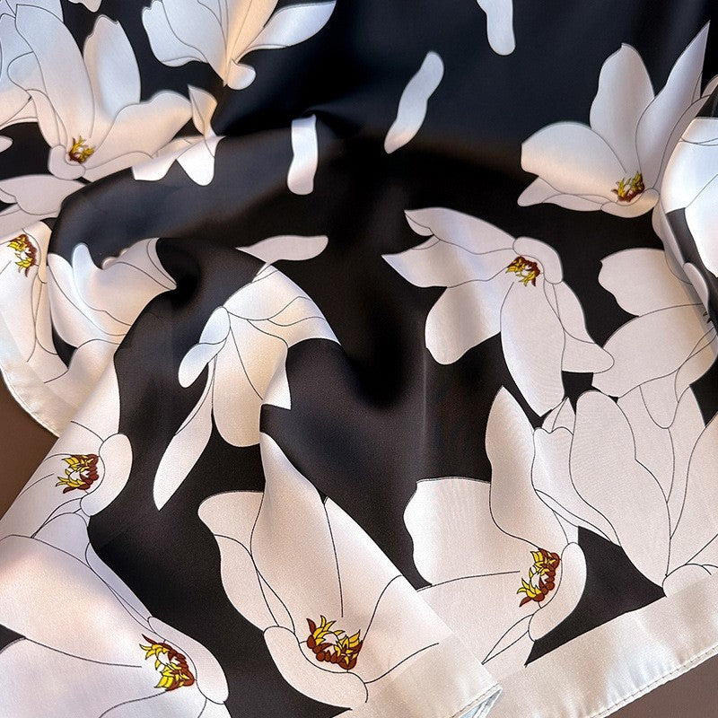 Malaysian Print Square Silk Scarf