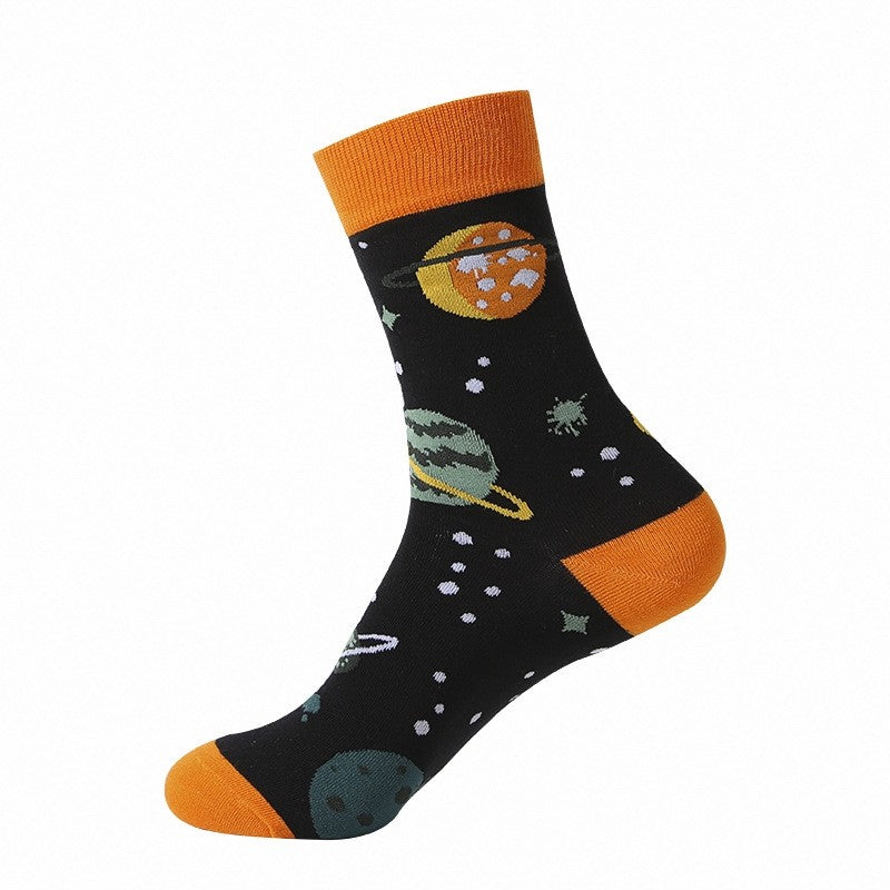 Unisex Astronaut Durable Cotton Socks