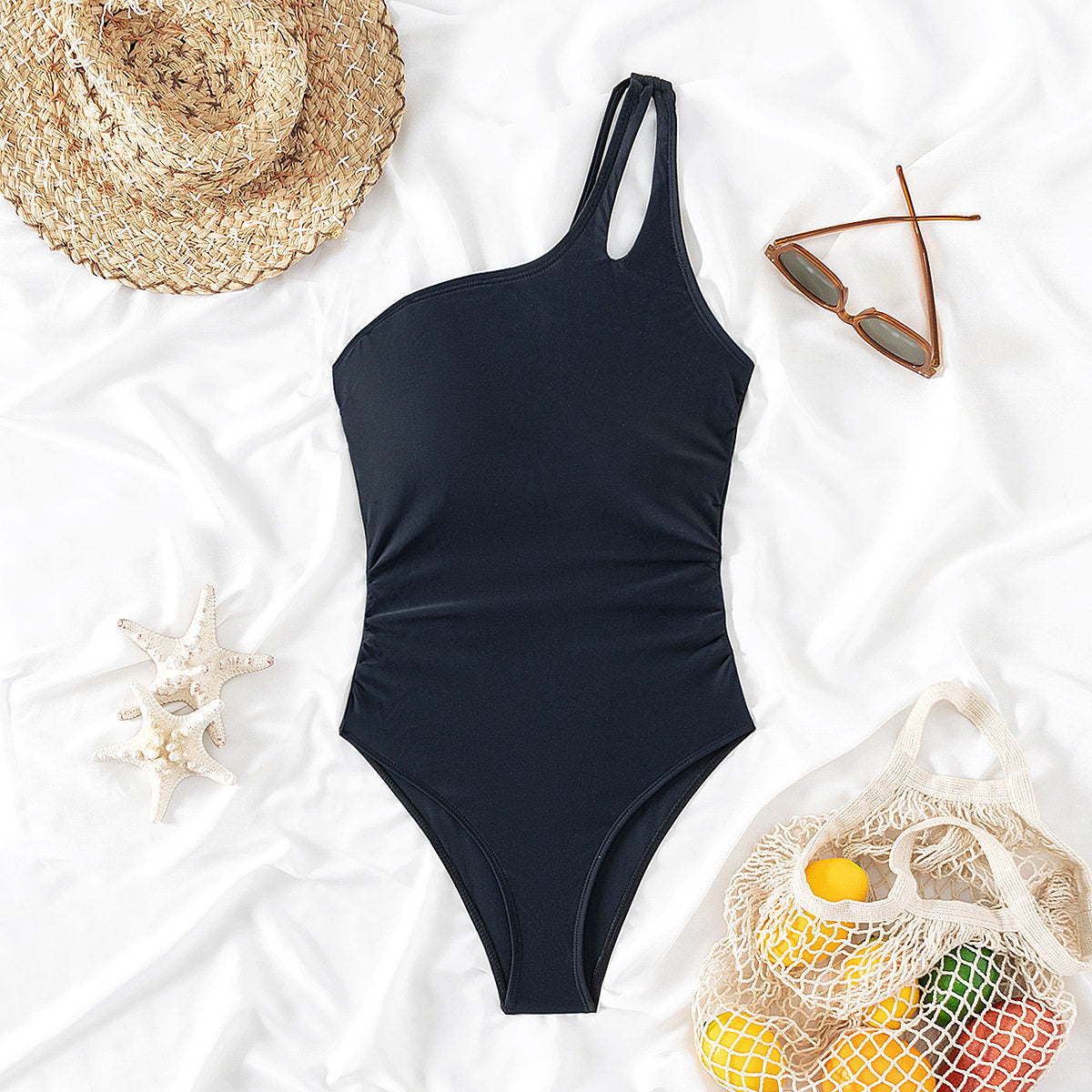 Women's One-Piece Swimsuit Leopard Print Off-Shoulder Lace