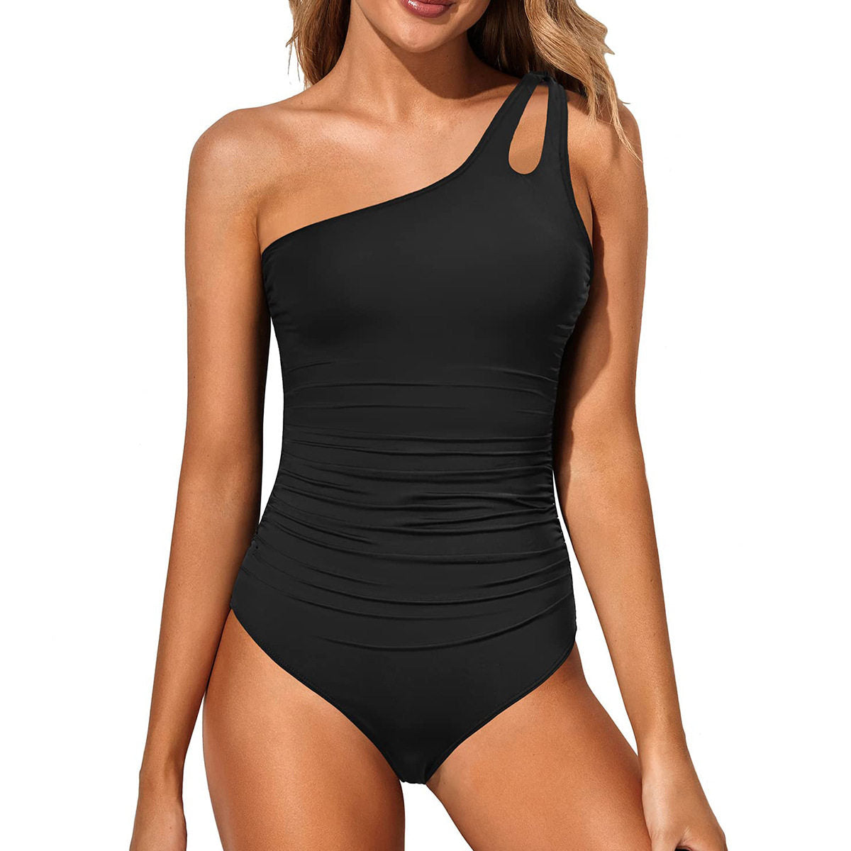Women's One-Piece Swimsuit Leopard Print Off-Shoulder Lace