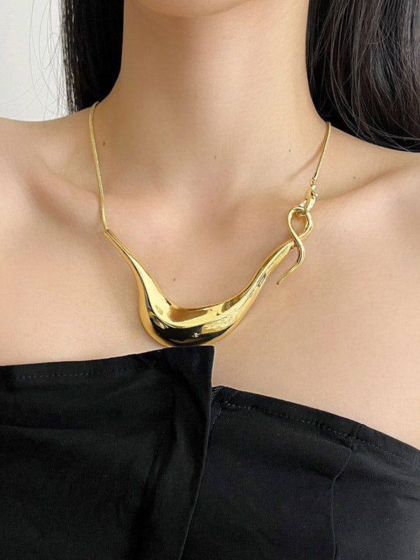 Chains Geometric Solid Color Necklaces Accessories