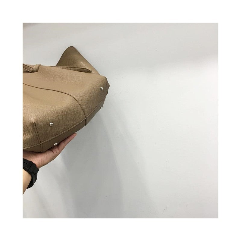 Vintage Litchi Grain Large Capacity Winged Bag