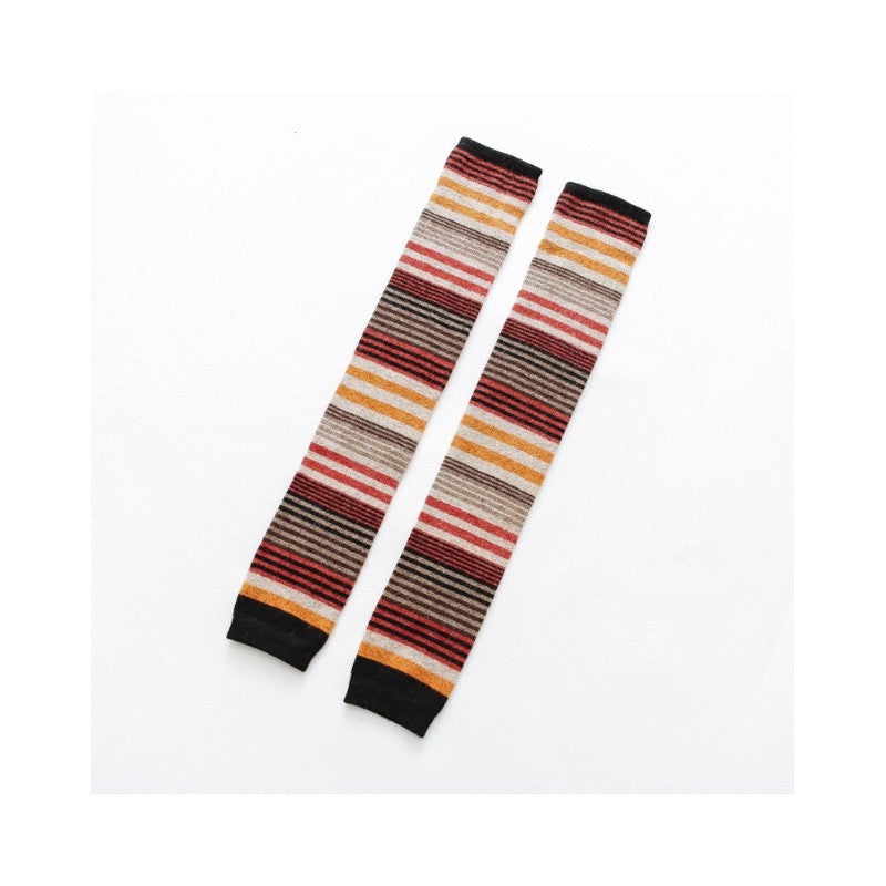 Colorful Striped Knee Length Sock Cover