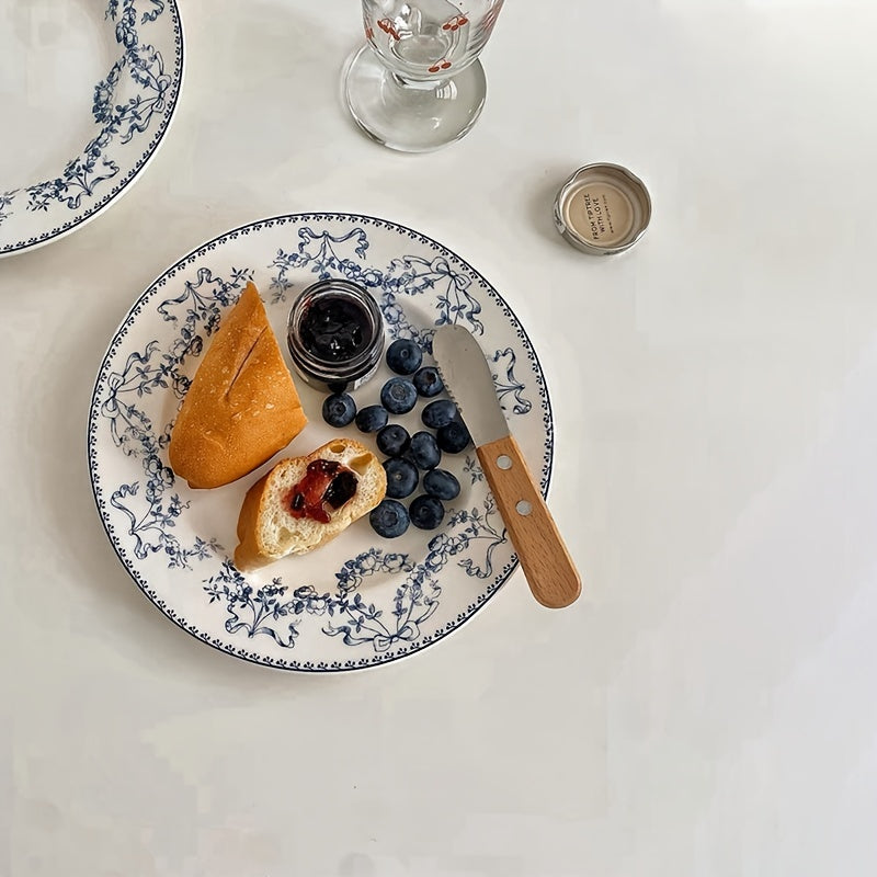 Vintage Floral Ceramic Plate