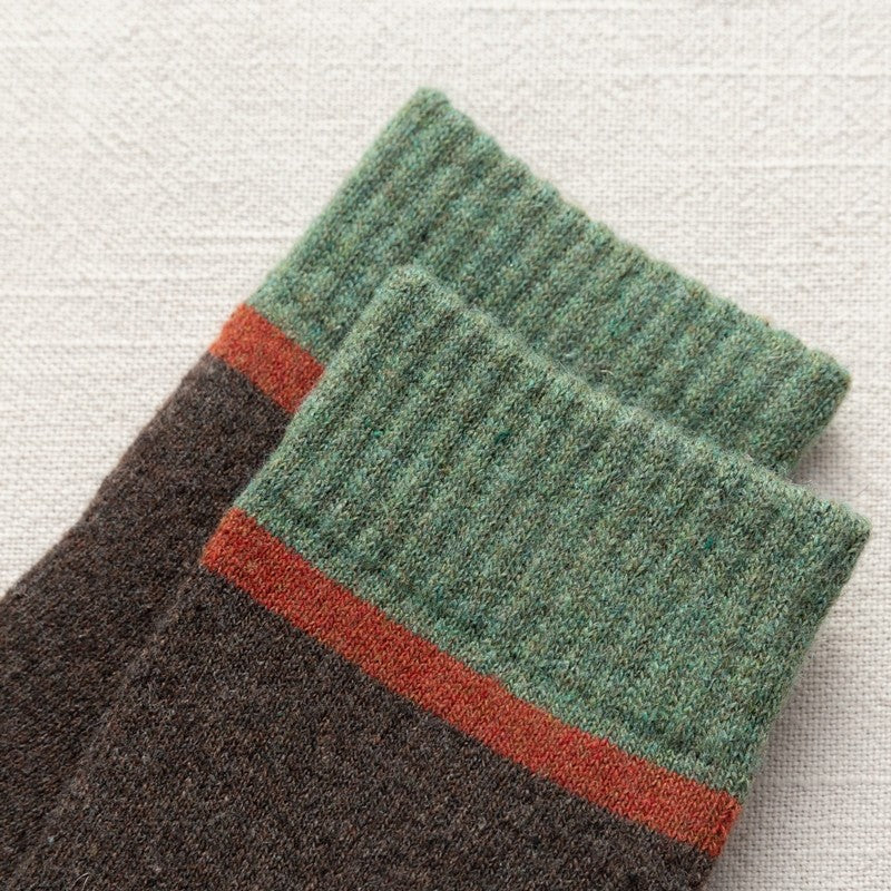 Simple Thick Wear-Resisting Mid-Calf Length Sock(A Set Of Five Pairs)