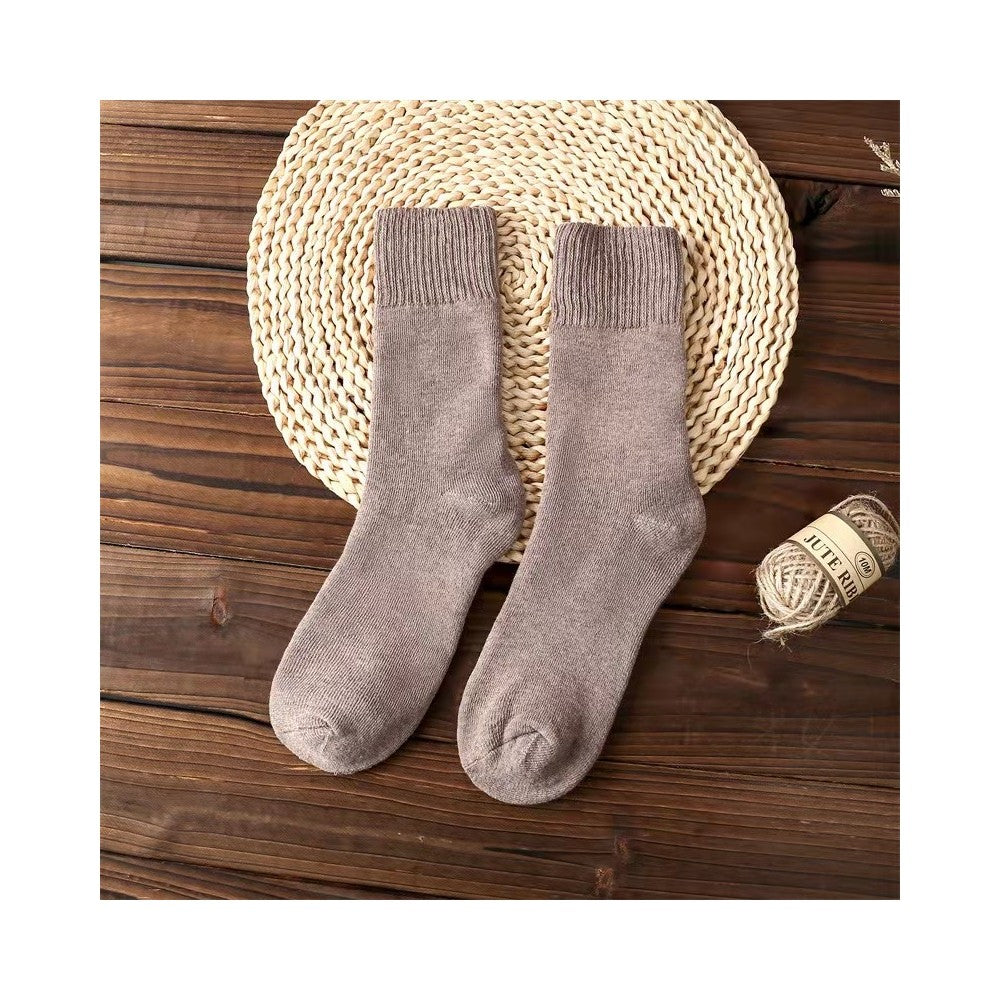 Solid Color Thickened Unisex Warm Socks