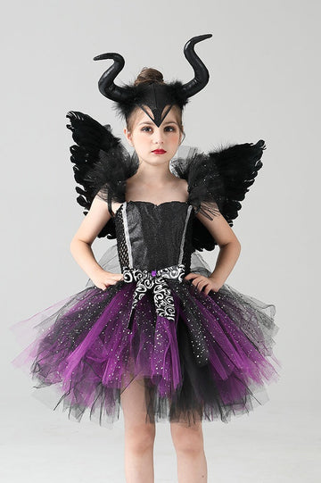 Maleficent Style Kid Halloween Costume