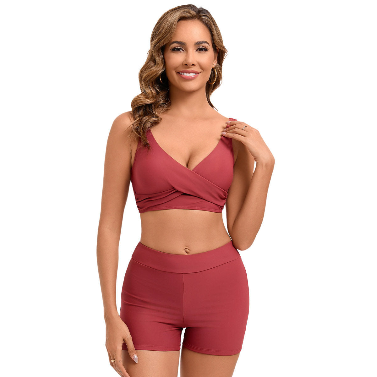 Backless Tie Bikini Set Hollow Out High Waist Swimsuit