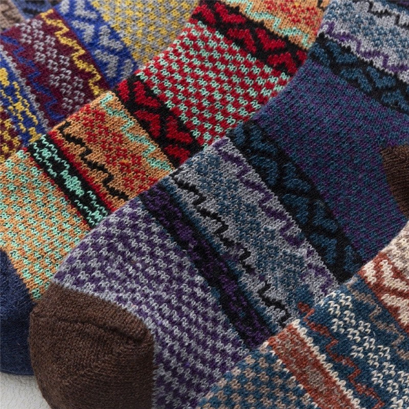 Casual Thick Breathable Absorb Sweat Sock(A Set Of Five Pairs)