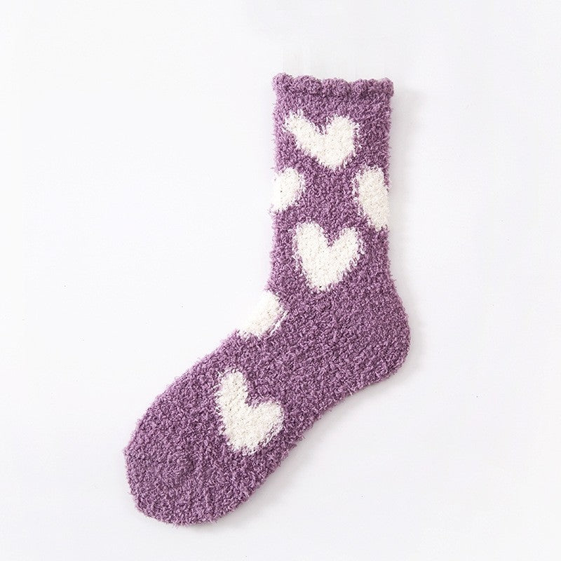 Cute Home Coral Fleece Terry Socks