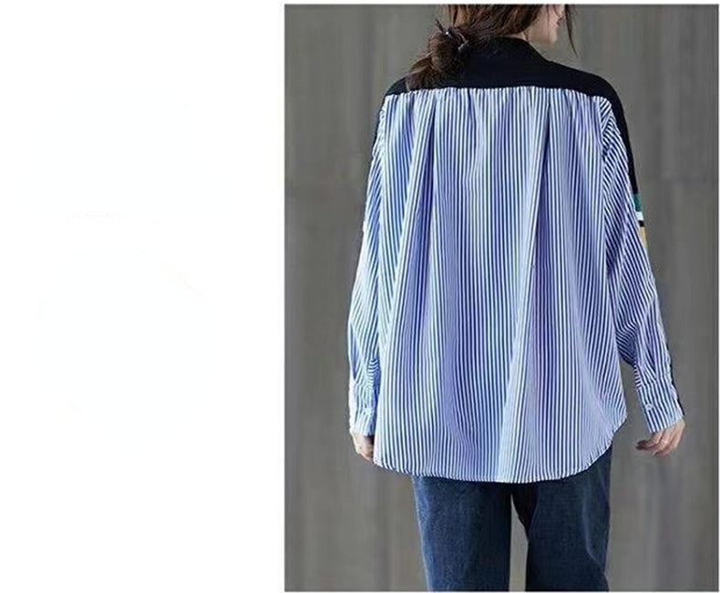 Vintage Long Sleeves Striped Knitting Women Cardigan Sweaters