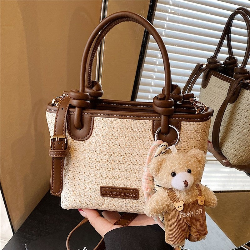 Fashion PU Crossbody Bag With Pendant