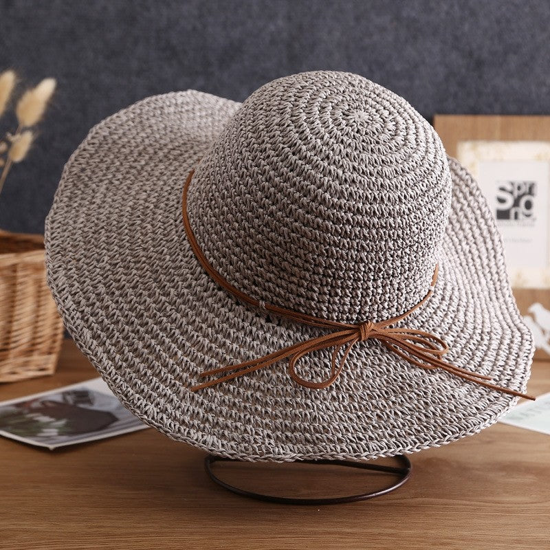 Stylish Wide Brim Sun Hat With Braided Straw Design