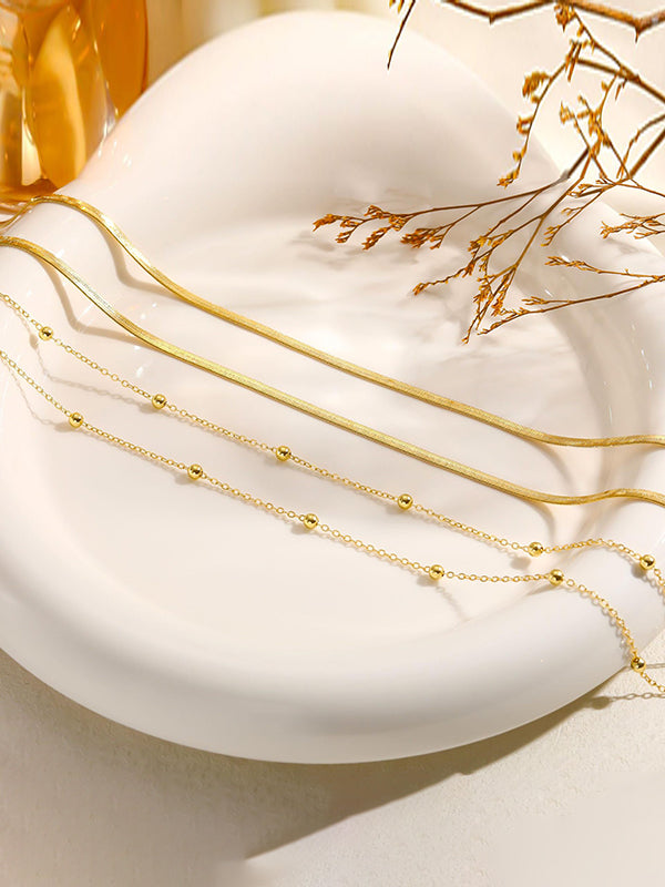 Chains Solid Color Waist Chain Accessories Two Pieces