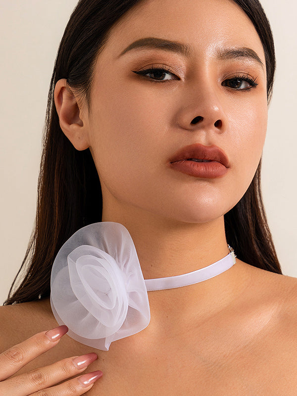 Three-Dimensional Flower Necklaces Accessories