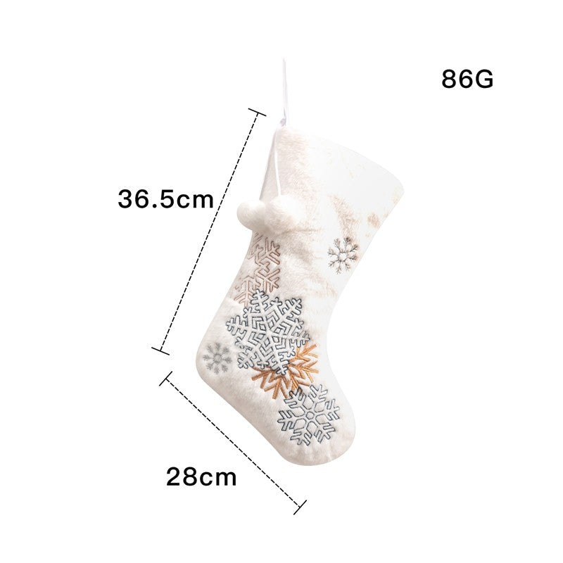 Snowflake Forest Sock Gift Bag Christmas Decoration
