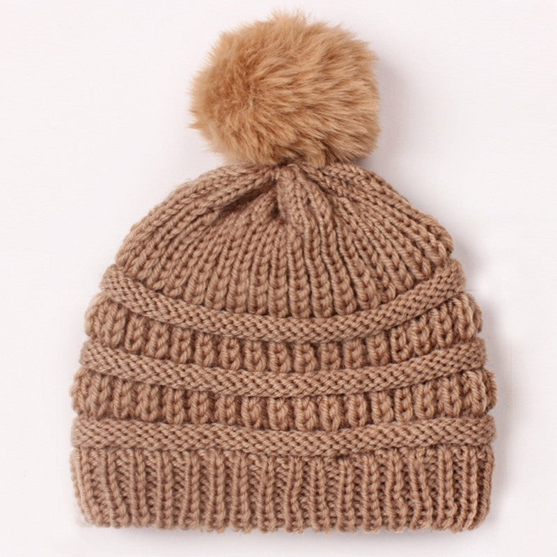 Baby's Pom Pom Knitted Hat