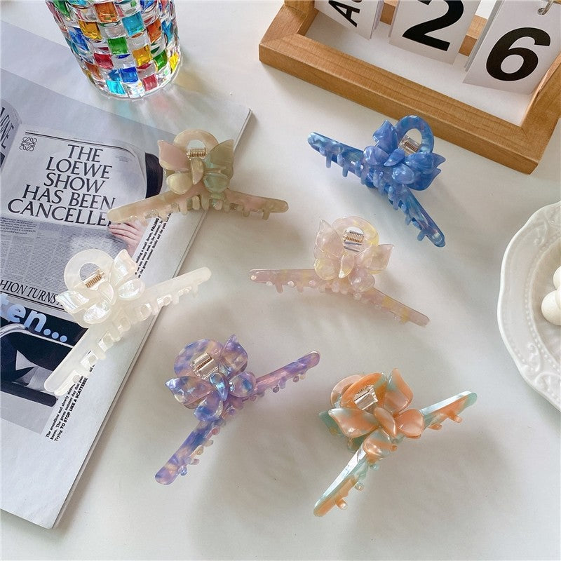 Butterfly Stitching Tie-Dye Claw Clip
