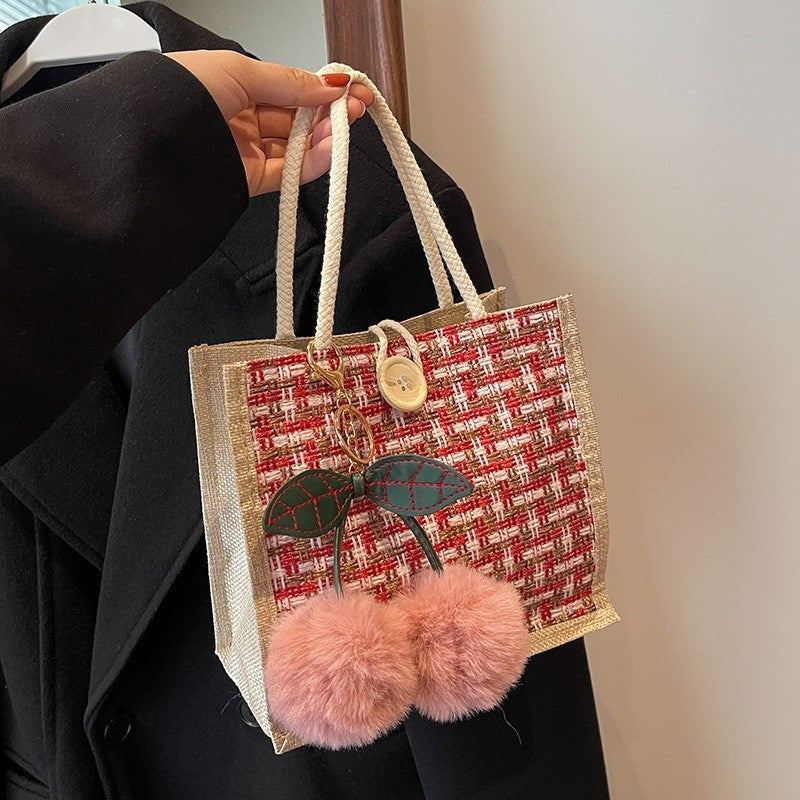 Large Capacity Shoulder Bag With Scarf