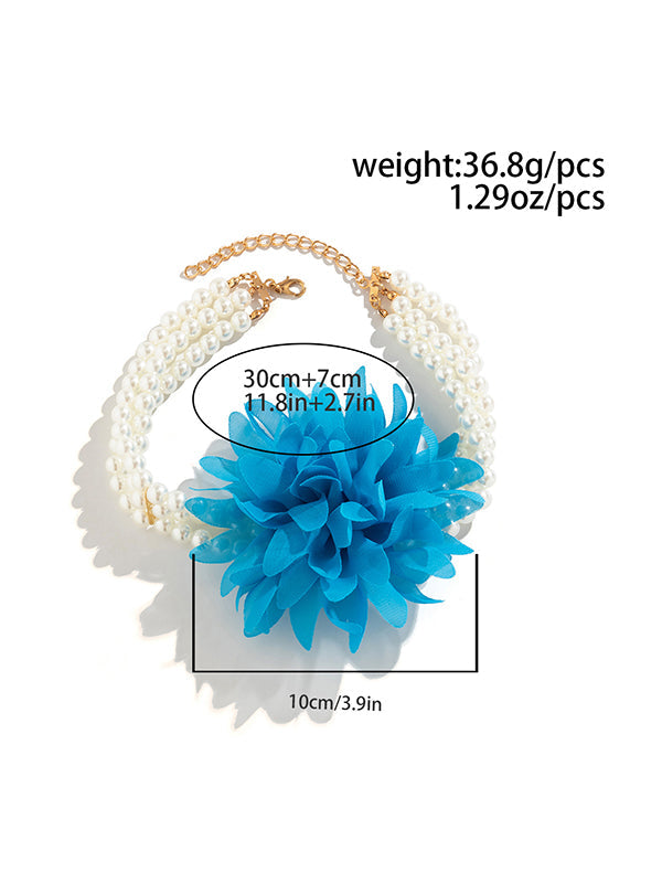 Three-Dimensional Flower Necklaces Accessories