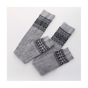 Knee-High Geometric Arrow Jacquard Boot Covers