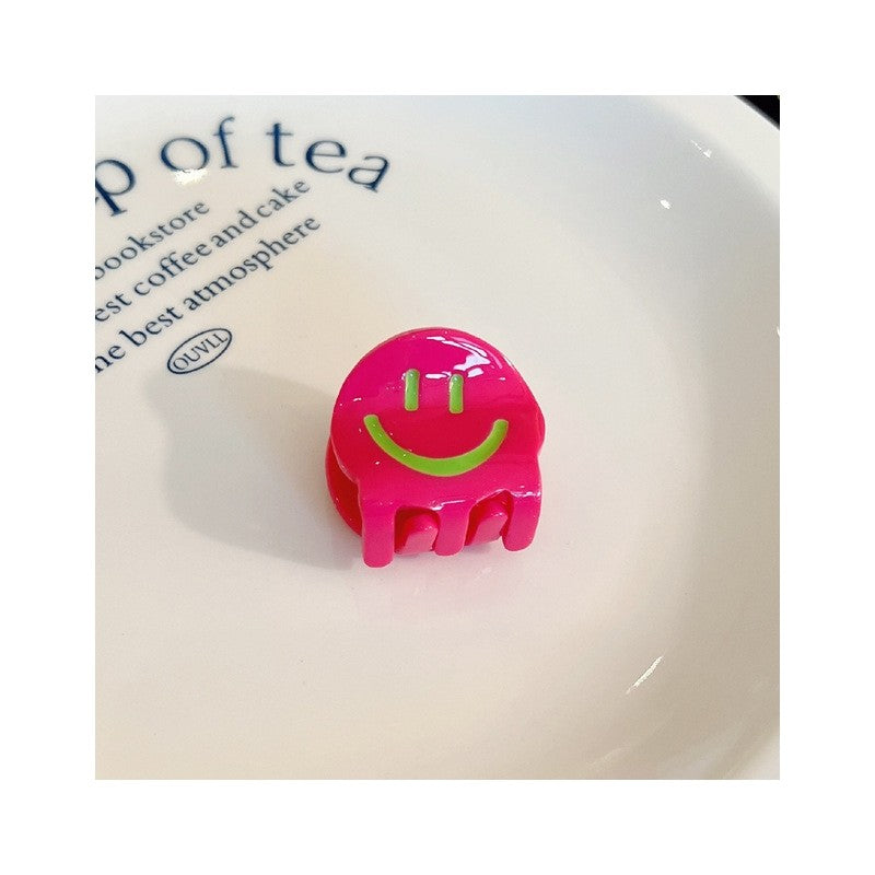 Acrylic Smiley Mini Hair Claw Clip